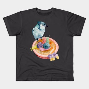 Snail Brûlée Watercolor Painting Kids T-Shirt